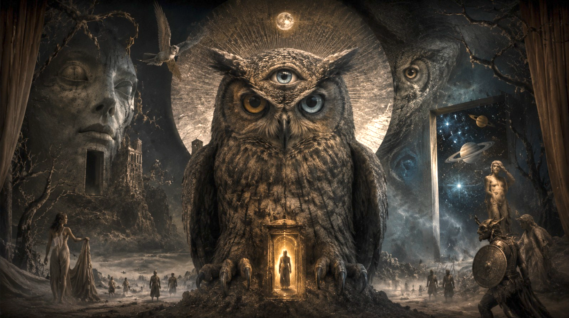 The all-seeing owl of Zephra — the watcher between worlds